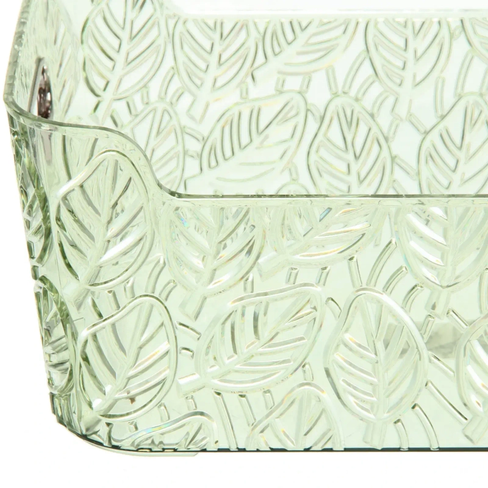 Корзина для хранения «ЛАМИНГТОН ФЛО», цвет зеленый, 24,5*18*10,7см (лейбл Селфи)