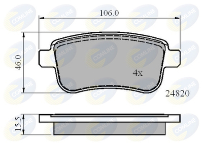 COMLINE - CBP02014-CML - Brake Pad Set, disc brake