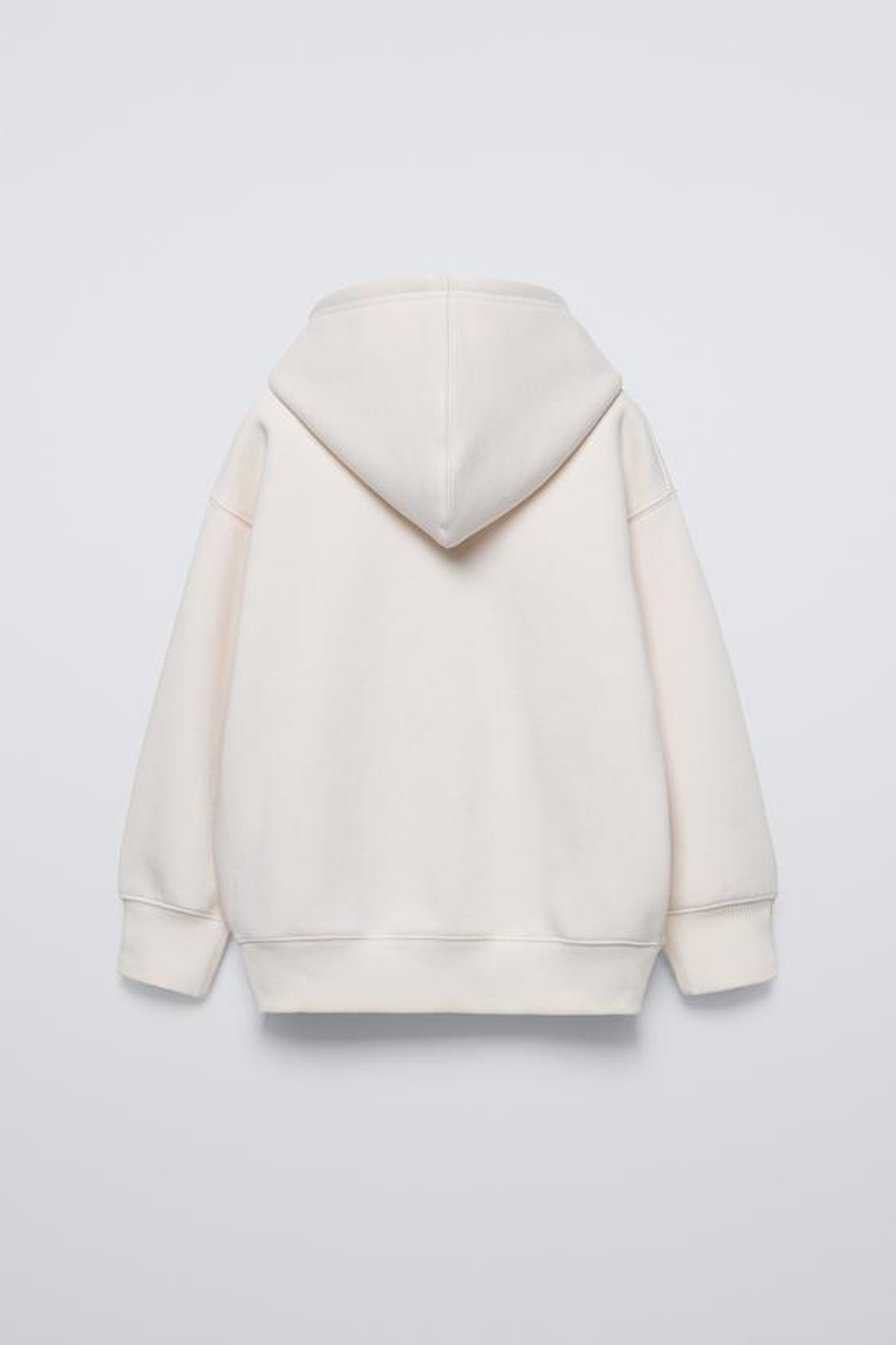 ZARA ХУДИ ИЗ МАХРОВОЙ ТКАНИ С НАДПИСЬЮ, ЭКРЮ