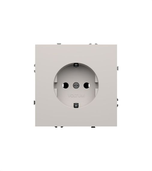 Розетка встраиваемая Voltum S70 с заземлением 16А, (белый матовый) VLS040102