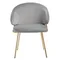 Стул Lime, серый микровелюр с золотыми ножками