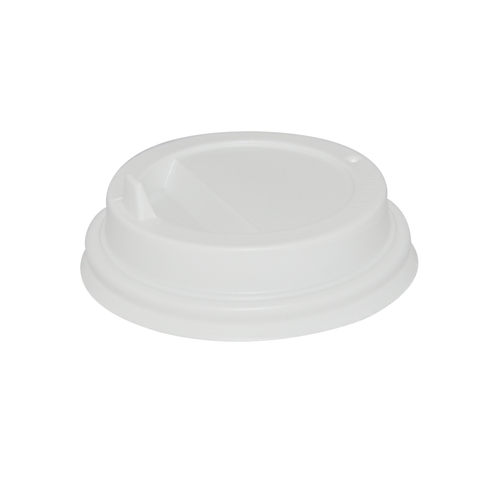 Крышка для стакана 250 мл с питейником белая 100 шт 20/2000 К