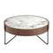 Круглый журнальный столик 2138/MH2303A из ореха и мраморной керамики