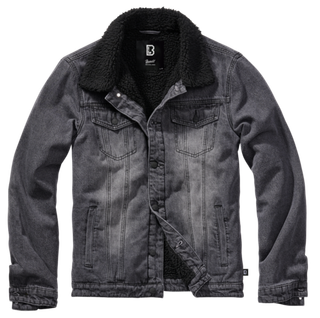 Brandit SHERPA DENIM JACKET black-black