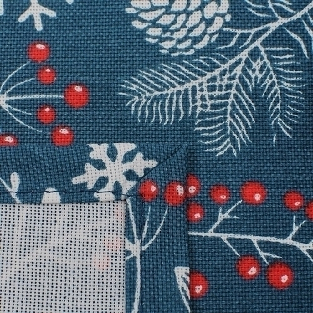 Скатерть 145*180см Шишки синий «NewYear»