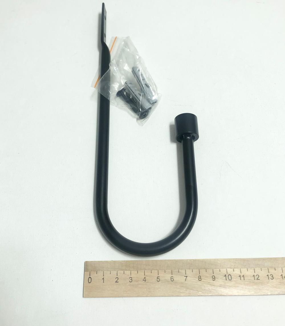 Держатель для штор кованый Готика d20 мм, цвет черный