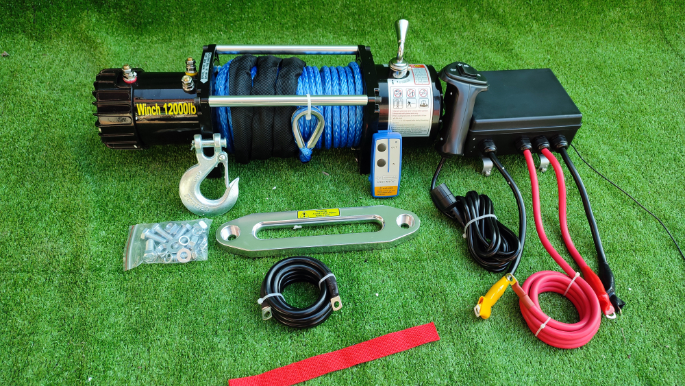 Лебедка 12000 LBS 12В кевларовый трос