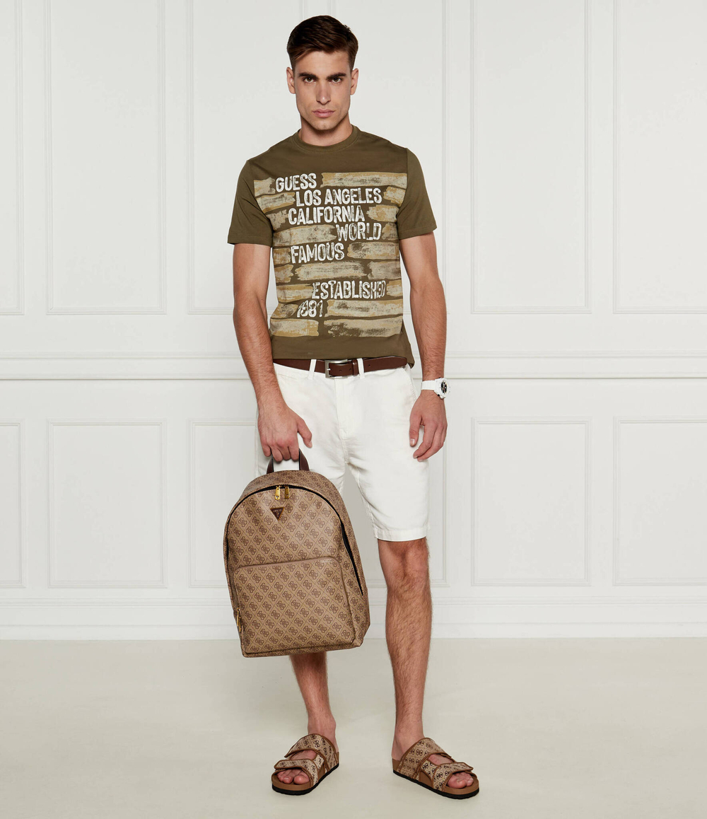 Футболка WORLD FAMOUS GUESS - хаки(M4YI40 J1314)