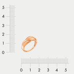 Кольцо из розового золота 585 пробы без вставки для женщин (арт. 70219200)