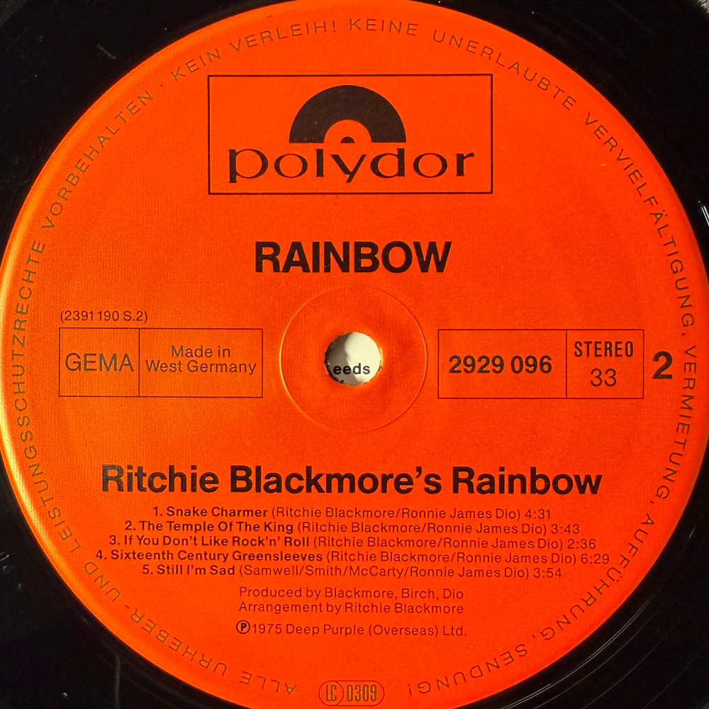 Rainbow ‎– Ritchie Blackmore's Rainbow (Германия)