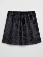 Юбка для девочки черная блестящая