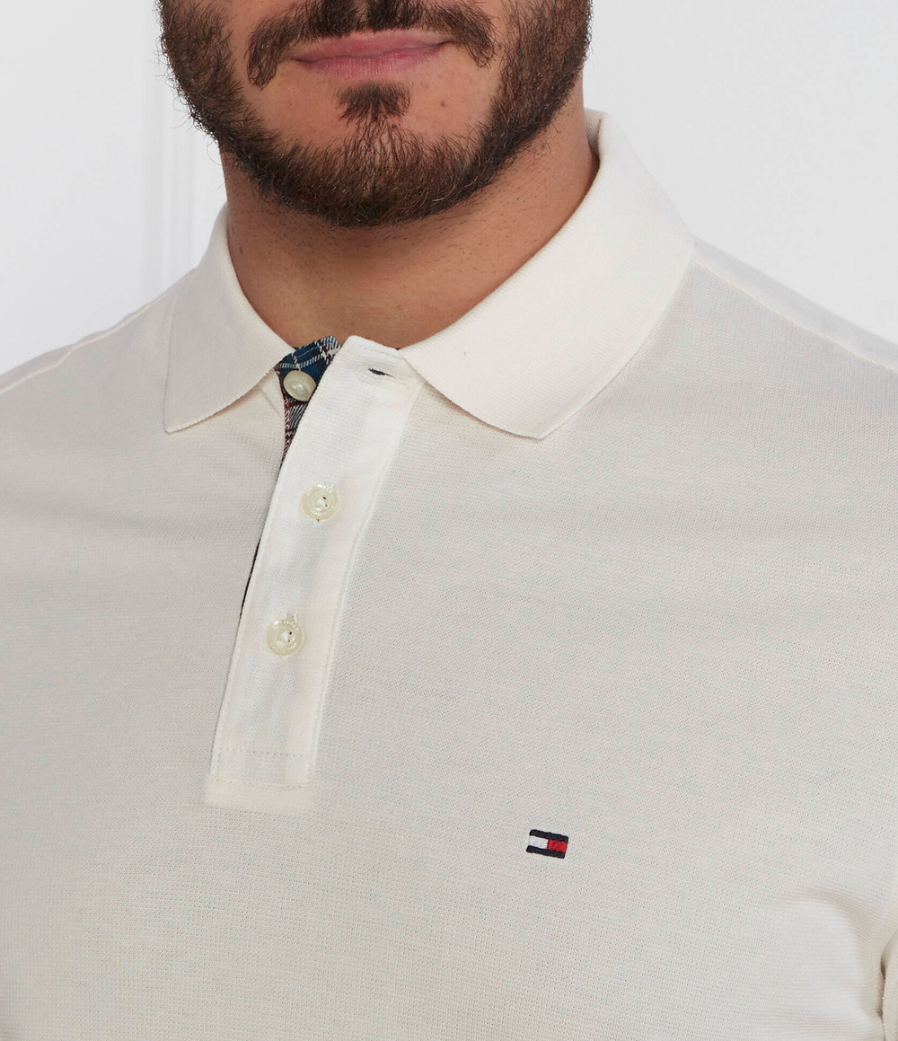 Поло GS CHECK PLACKET Tommy Hilfiger - кремовый(MW0MW33266)