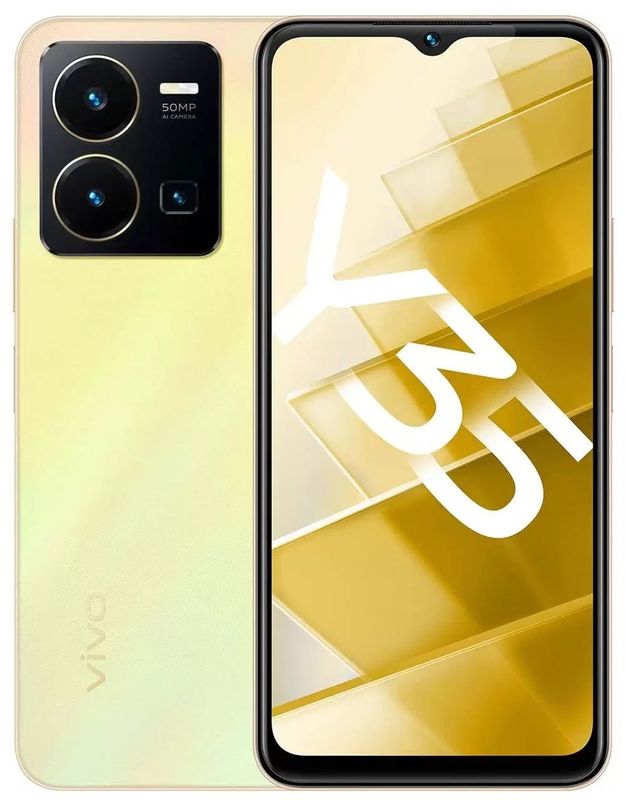 Смартфон Vivo Y35 4/64 ГБ, Dawn Gold