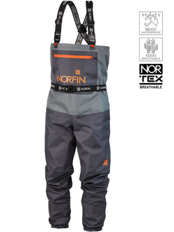 Полукомбинезон заброд. Norfin PILOT STOCKINGFOOT GRAY р.ML