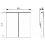 Клавиша 2-я, глянцевый белый, серия A07