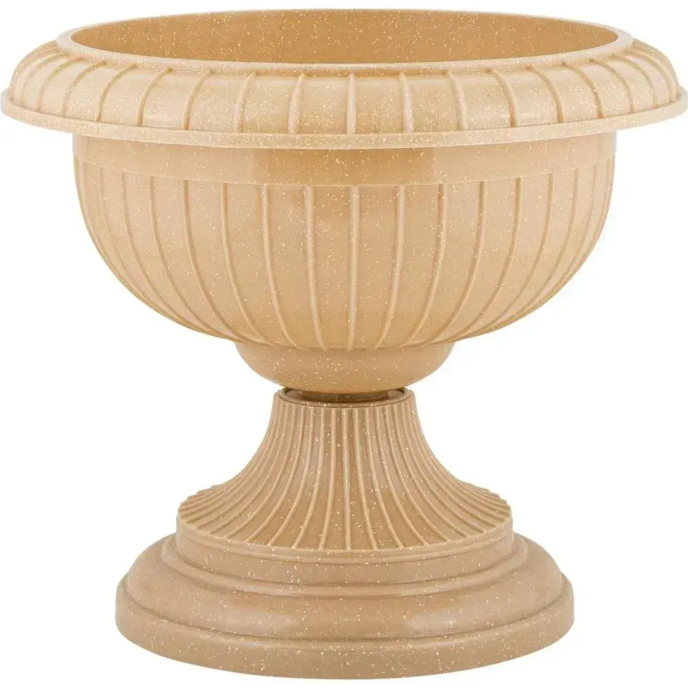 Вазон на ножке большой D 395 мм, песчаный кварц