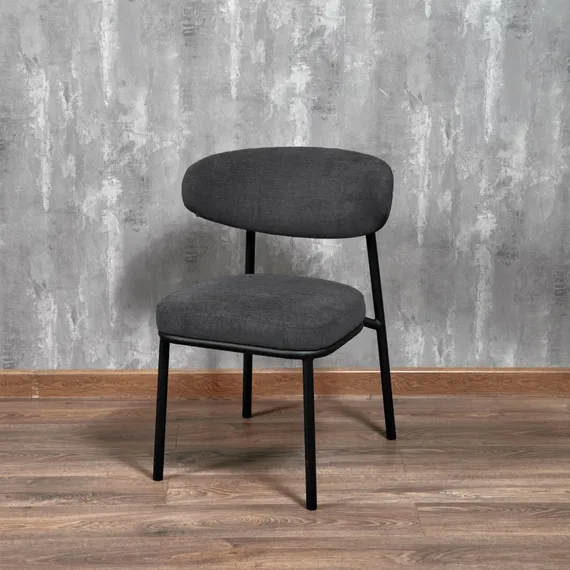 Стул Arvo серый шенилл с черными ножками