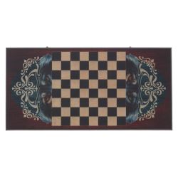 GAEM Игра настольная 2 в 1 ( шашки, нарды) "Волк вожак", L60 W30 H4 см