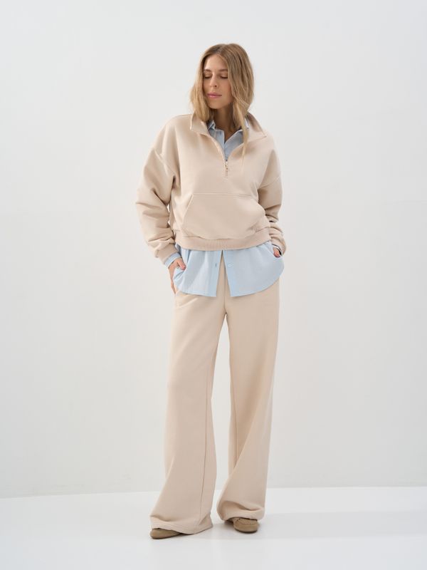 Брюки с велюровым эффектом 