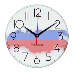 часы с символикой "России - флаг в форме карты РФ" (-)