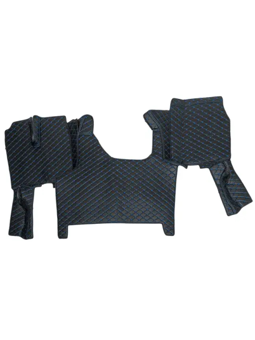 Ковры 3D SITRAK C7H MAX (экокожа, черный, синяя строчка)