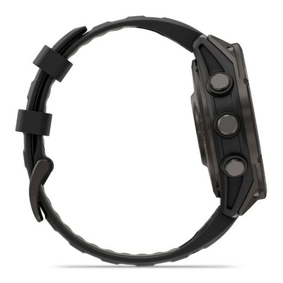 Garmin Fenix 8 Pro 47 мм Amoled Sapphire Carbon Gray DLC Titanium with Black/Pebble Gray Silicone Band (010-03198-00/010-03198-01)