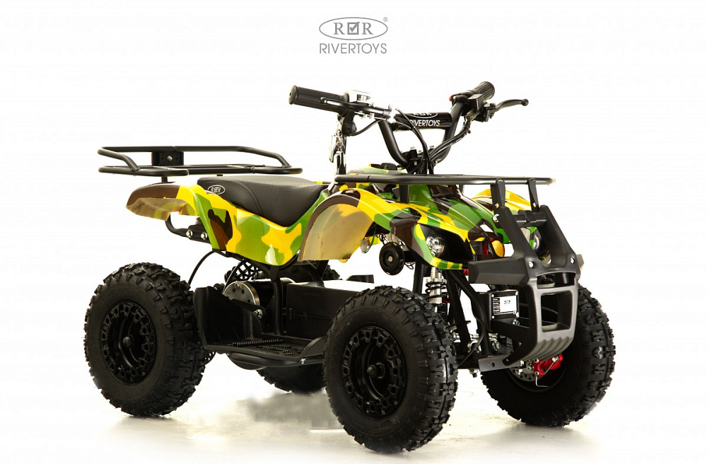 Детский электроквадроцикл RiverToys ANRI желтый камуфляж