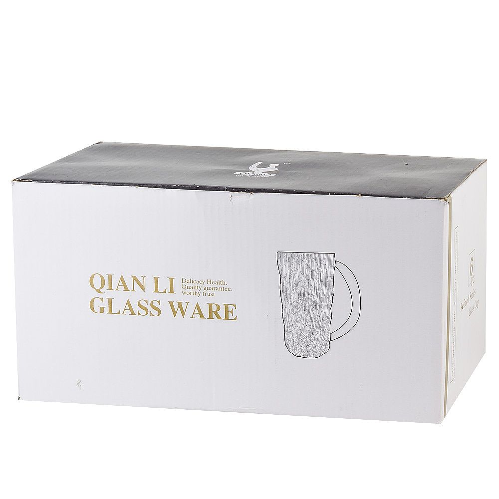 Кружка "Frost.Grey" v=360 мл (стекло) (min6) (подарочная упаковка на min партию)