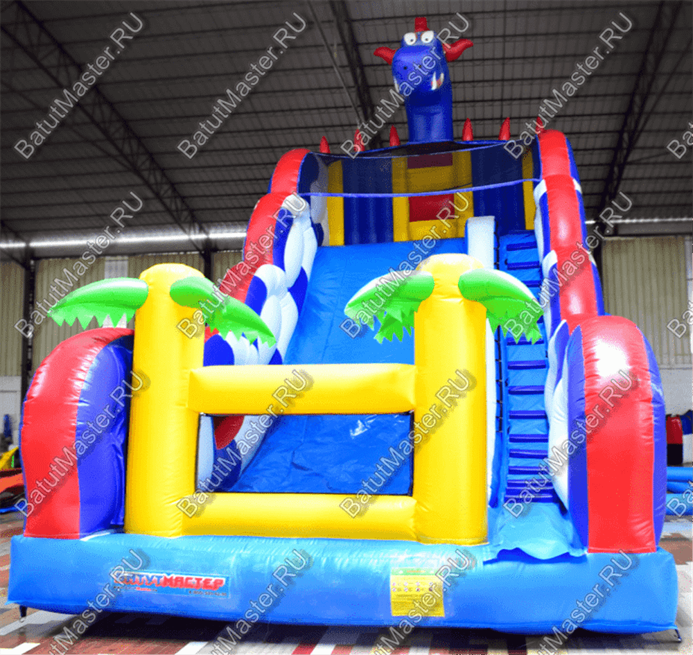 Коммерческий надувной батут-горка "Дракон" 11*6*8,5 м