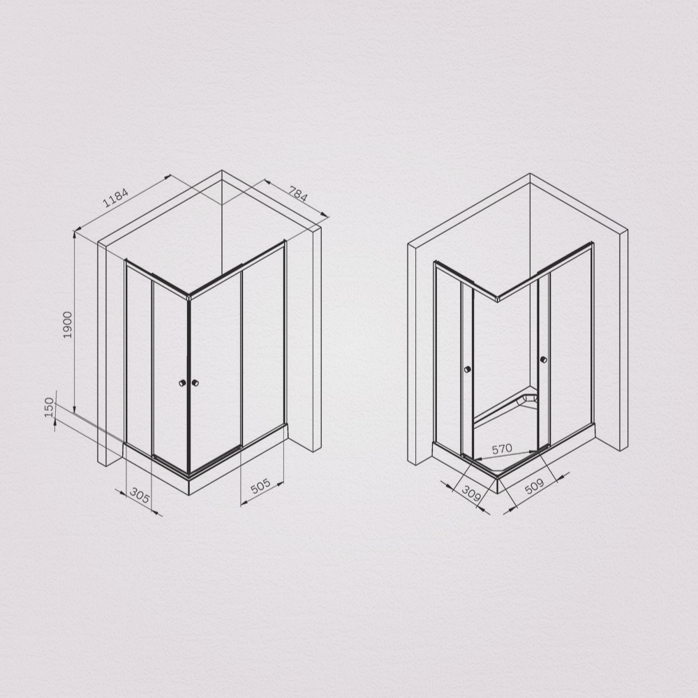 Душевой ограждение 120х80, без поддона AM.PM X-Joy W94G-403-12080-MТ