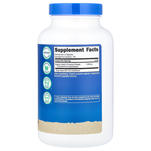 Nutricost, корица, 240 капсул (600 мг в 1 капсуле)