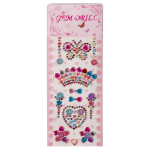 Наклейки-стразы Alingar, акриловые, "Весенний декор", бабочки, сердечки, цветы, пакет с европодвесом