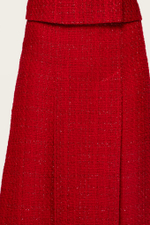 Красная твидовая юбка-миди "Эдит"