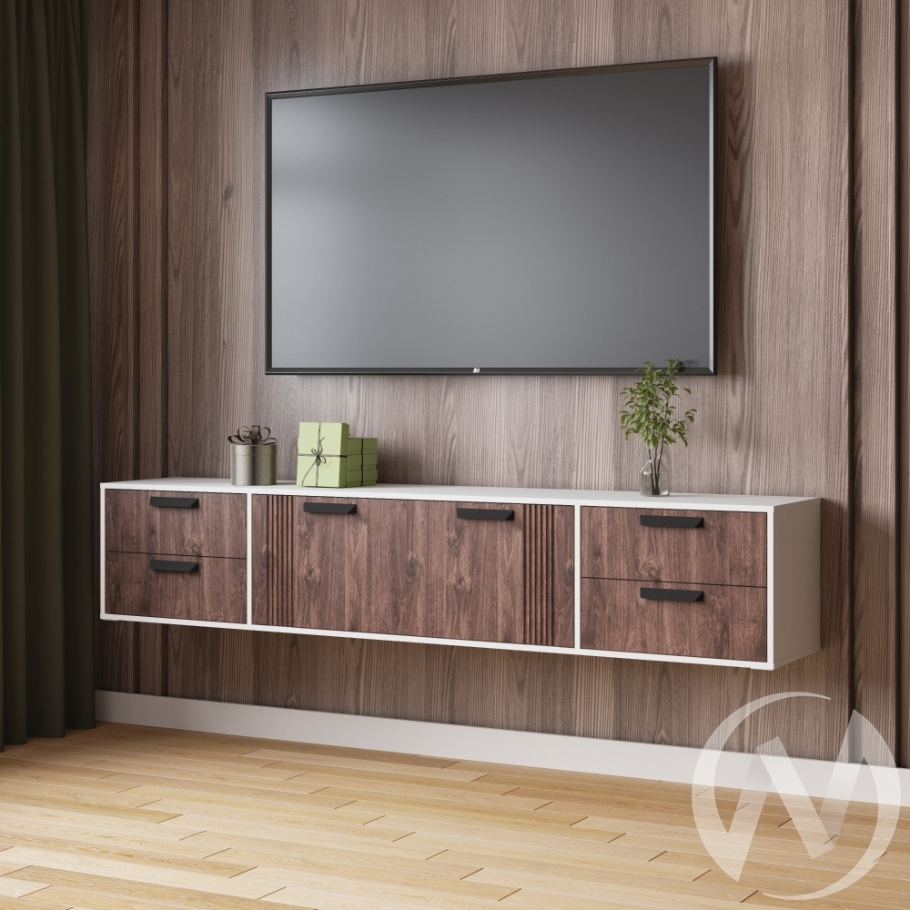 Тумба ТВ Парус-12 (белый/палермо бруно)