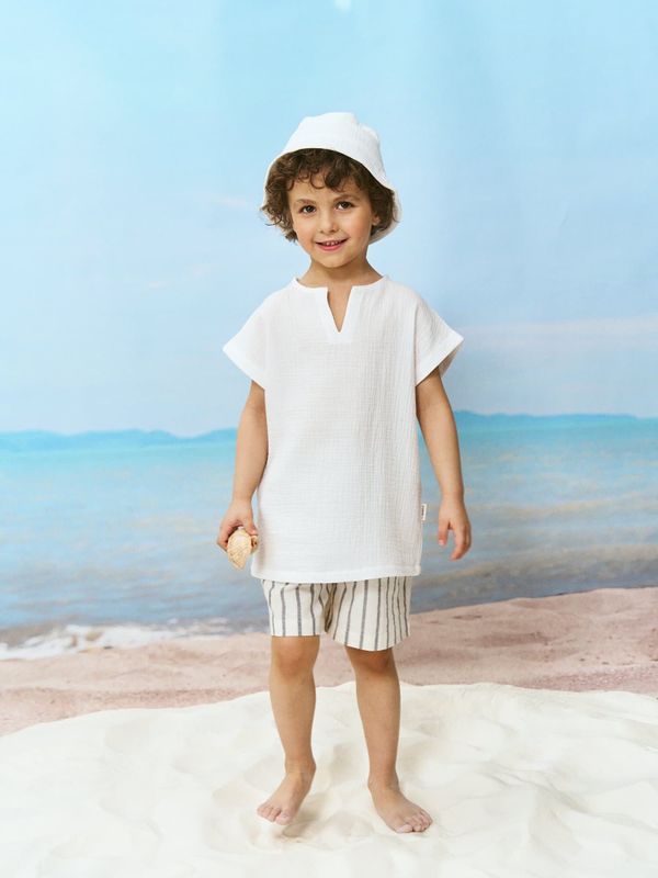 Рубашка муслиновая без рукавов 