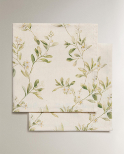 Zara Home столовая салфетка из хлопка, цветочный мотив, 45 45 см (комплект 2 шт.) · 4253/022