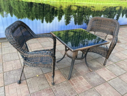 Кофейный комплект из искусственного ротанга 2 кресла Мэдисон + стол Греция