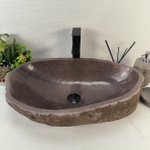 Каменная раковина из речного камня RS-05235 (64*39*15) 0858 из натурального камня