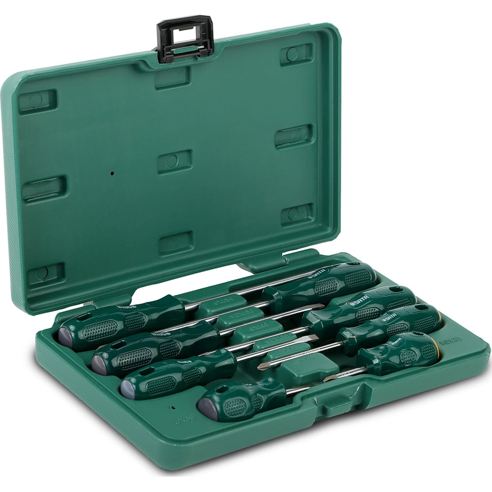 Комбинированный набор крестовых и плоских отверток 8шт серия А SATA 09306