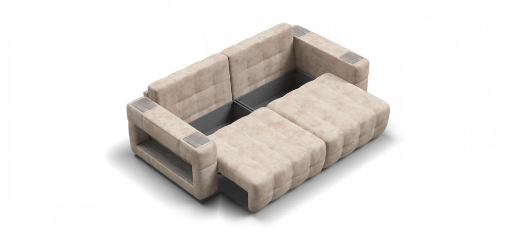 Диван Босс ХО Велюр Алькантара пепел