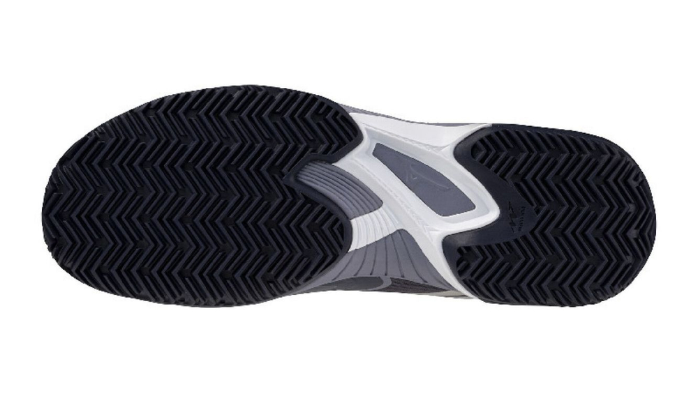 Мужские кроссовки теннисные Mizuno Wave Exceed Court CC - odyssey gray/white/blue granite