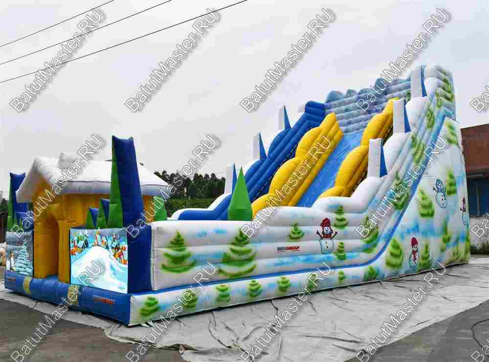 Детский надувной батут-горка "Весёлая горка" 15*9*9 м