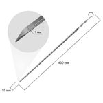 Шампур угловой, размер 450х10х1 мм, 701732