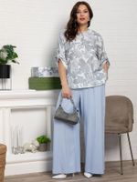 Блуза Блунди (бело-серая) Б15528-4М LT Collection