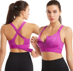 Бюстгальтер спортивный , для занятий спортом , с утяжкой , спорт одежда. Цвет фуксия. Размер М купить дешево в Москве