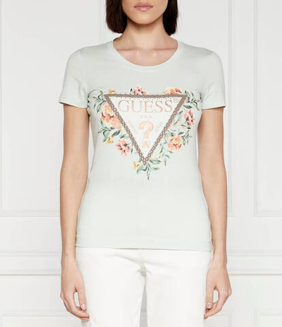 Футболка TRIANGLE FLOWERS GUESS - мятный(W4GI24 J1314)