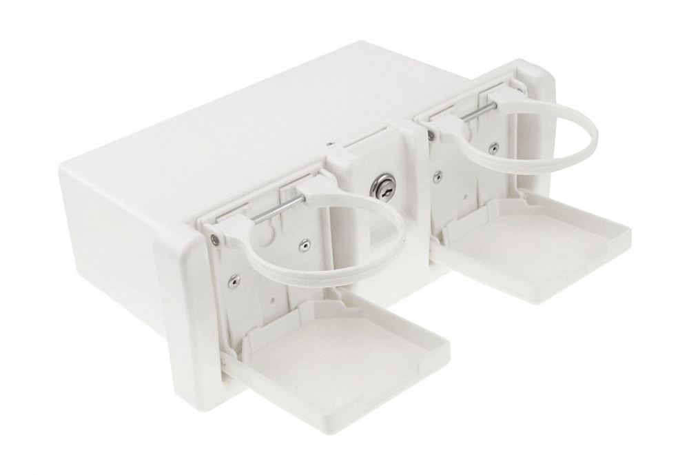 Ящик врезной с подстаканниками, черный