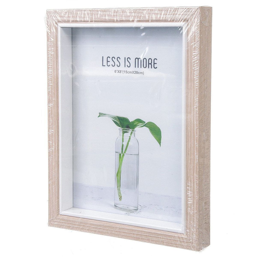 Фоторамка фото 15х20 см, св.дер, с белым кантом, Y6-2416