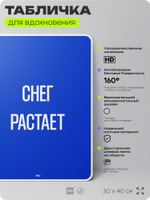 Табличка мотивационная большая "Снег растает", аффирмация, для интерьера, 30х40 см, пластиковая, Айдентика Технолоджи