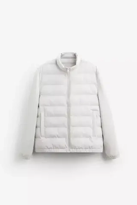 ZARA КУРТКА С ЛЕГКИМ НАПОЛНИТЕЛЕМ, ПЕСОЧНЫЙ